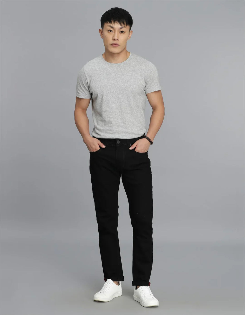 BLACK 5 POCKET LOW-RISE ANKLE LENGTH JEANS RJ6068