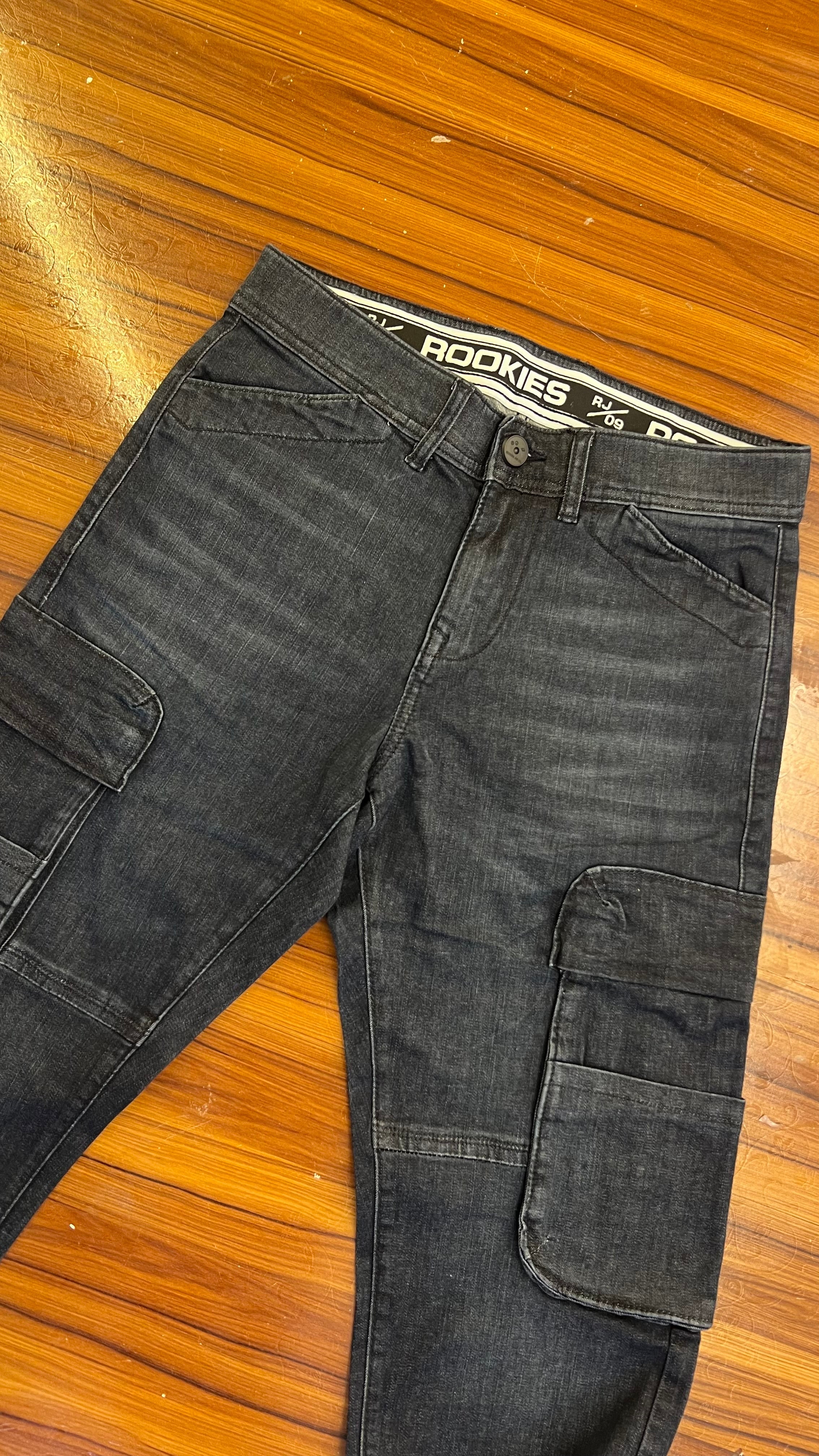 Dark Indigo Loose Fit Denim Cargo Pant RJ6221 | Shirtology Bangladesh