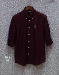 Premium Solid Oxford Cotton Shirt RLS Bear coffe 56 | Solid Shirt | Shirtology Bangladesh