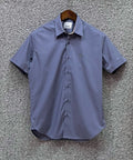 Premium Half Sleeve Solid Shirt BRSS Ash matching logo | Short Sleeve Solid Shirt | Shirtology Bangladesh