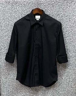 GCS Premium Solid Shirt Black | Shirtology Bangladesh