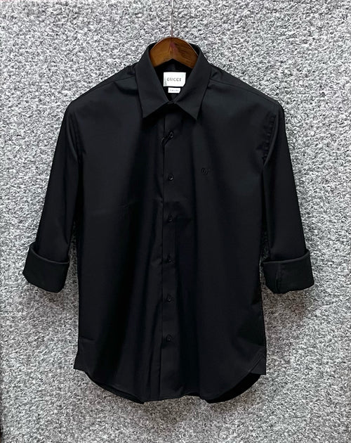 GCS Premium Solid Shirt Black | Shirtology Bangladesh