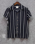 Premium Classic Cuban Collar Stripe Shirt GCST 309