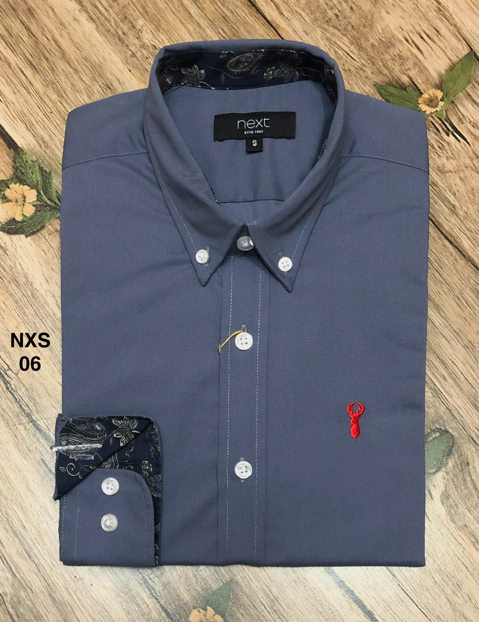 Premium Solid Stretch Cotton Shirt NXT With Contrast Ash 06 | Solid Shirt | Shirtology Bangladesh