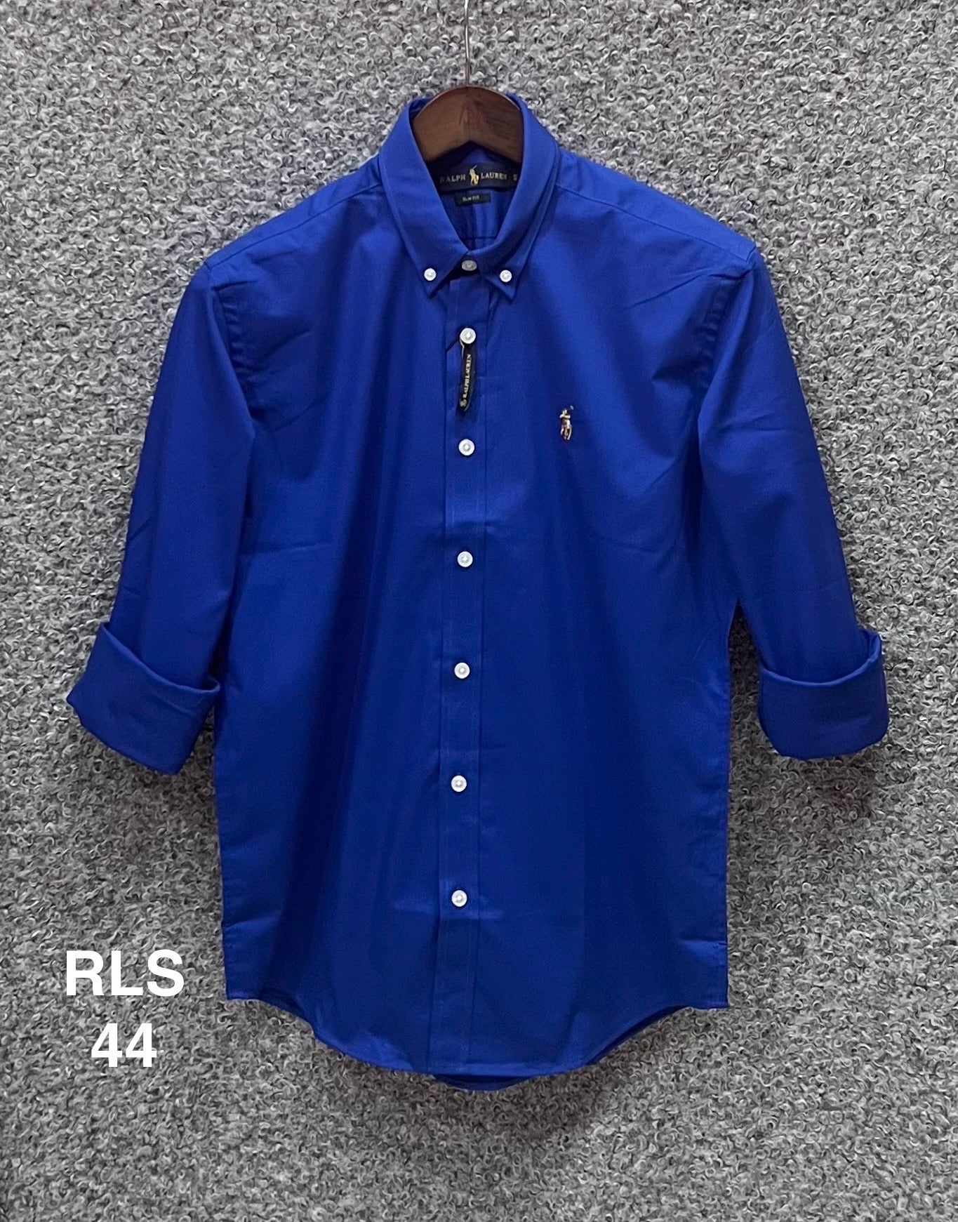 Premium Solid Stretch Cotton Shirt Royal Blue (white button) | Solid Shirt | Shirtology Bangladesh