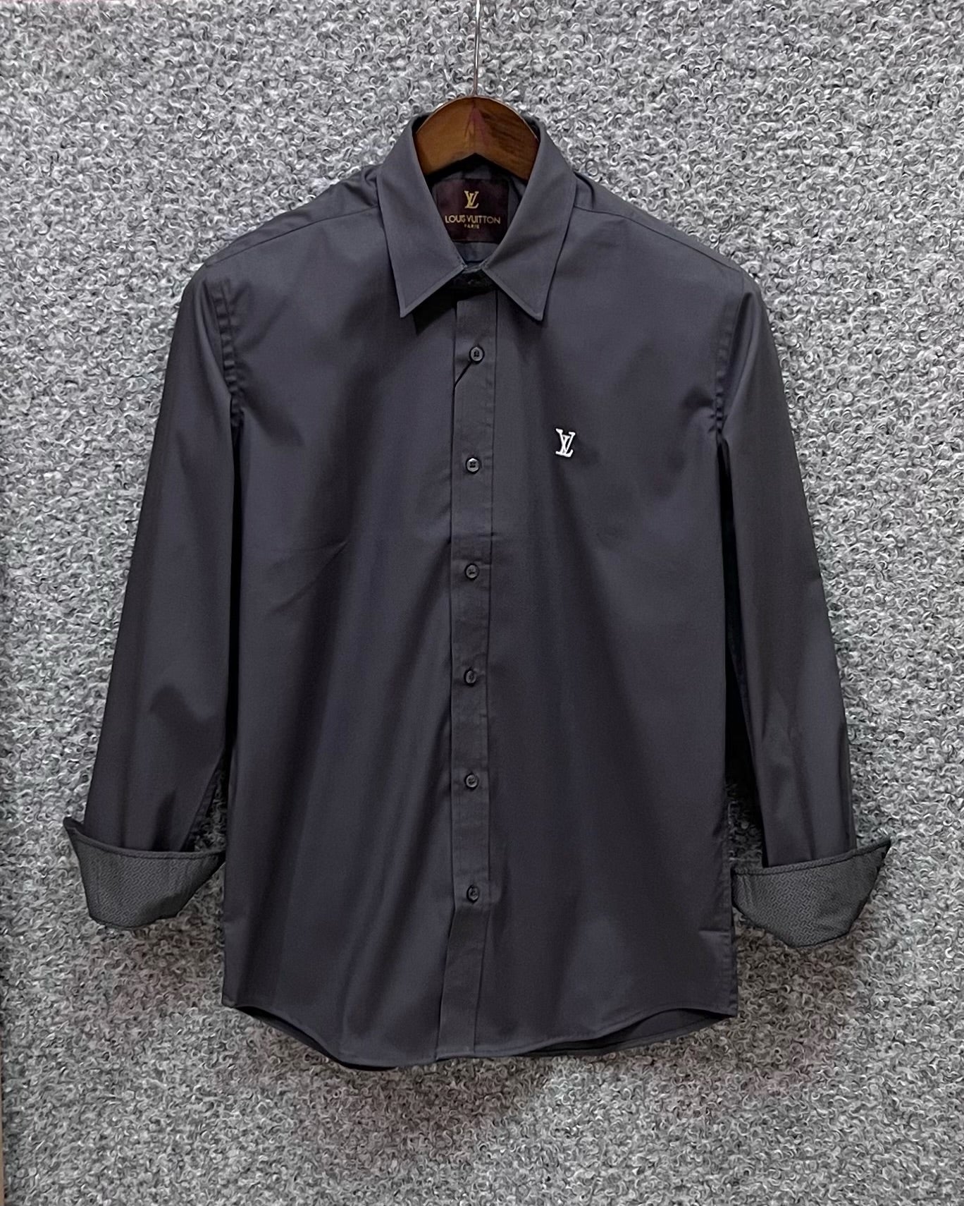 Luxury Solid Shirt LVS Charcoal