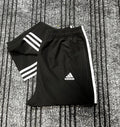 Performance Three-Stripe Full Baggy Style Track Pants Black& white