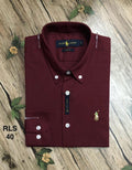 Premium Solid Oxford Cotton Shirt maroon deep | Solid Shirt | Shirtology Bangladesh