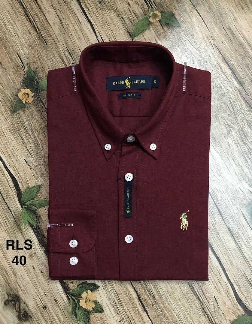 Premium Solid Oxford Cotton Shirt maroon deep | Solid Shirt | Shirtology Bangladesh