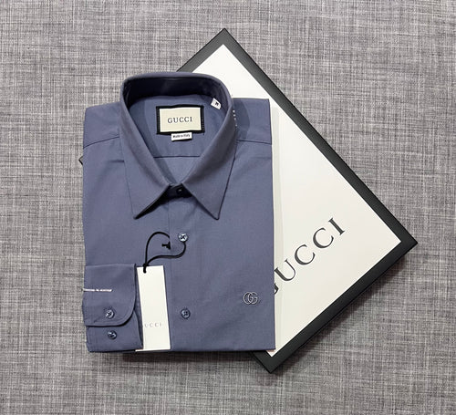 GCS Premium Solid Shirt Ash | Shirtology Bangladesh