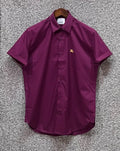 Premium Half Sleeve Solid Shirt BRSS maroon golden logo | Short Sleeve Solid Shirt | Shirtology Bangladesh