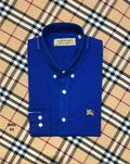 Signature Solid Shirt BRS without contract down button royal 53 | Shirtology Bangladesh