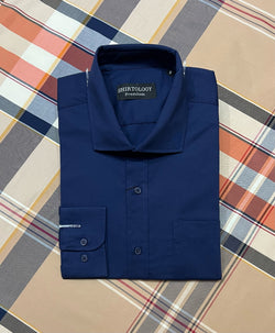 Shirtology Premium Solid Shirt SLD Navy | Shirtology Bangladesh