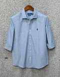 Luxury Linen Blend Solid Shirt with Cane Collar RLS 306