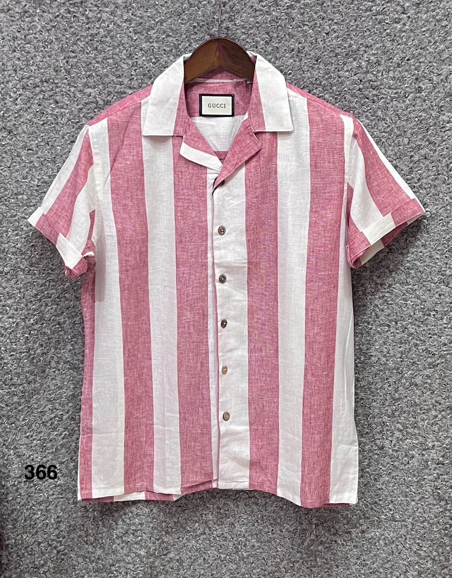 Premium Classic Cuban Collar Stripe Shirt GCST 366
