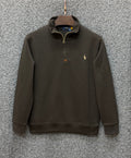 Premium Half Zip Pullover Jacket Taupe Grey 07