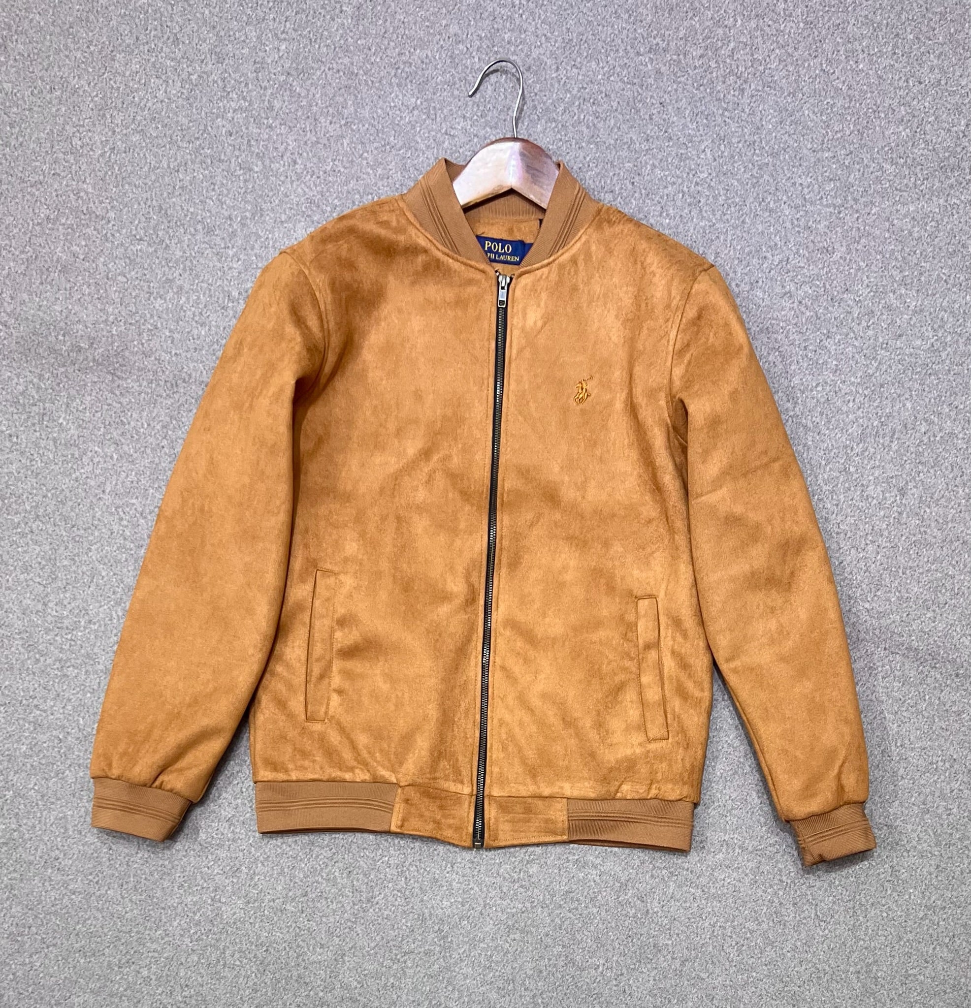 Premium Soft-Touch Suede Finish Jacket Light Brown