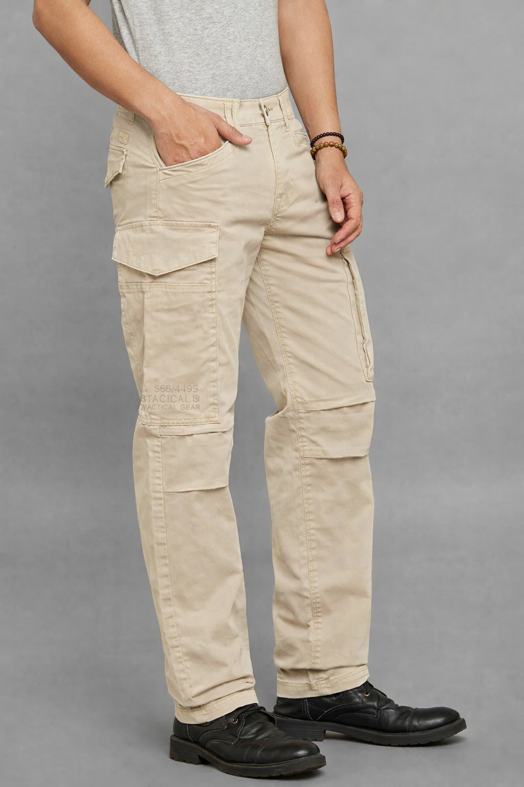 Sand COMFORT STRAIGHT FIT STRETCH CARGO PANTS RJCP1371 | Shirtology Bangladesh