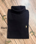 Luxury Winterwear High-GSM Turtleneck Black