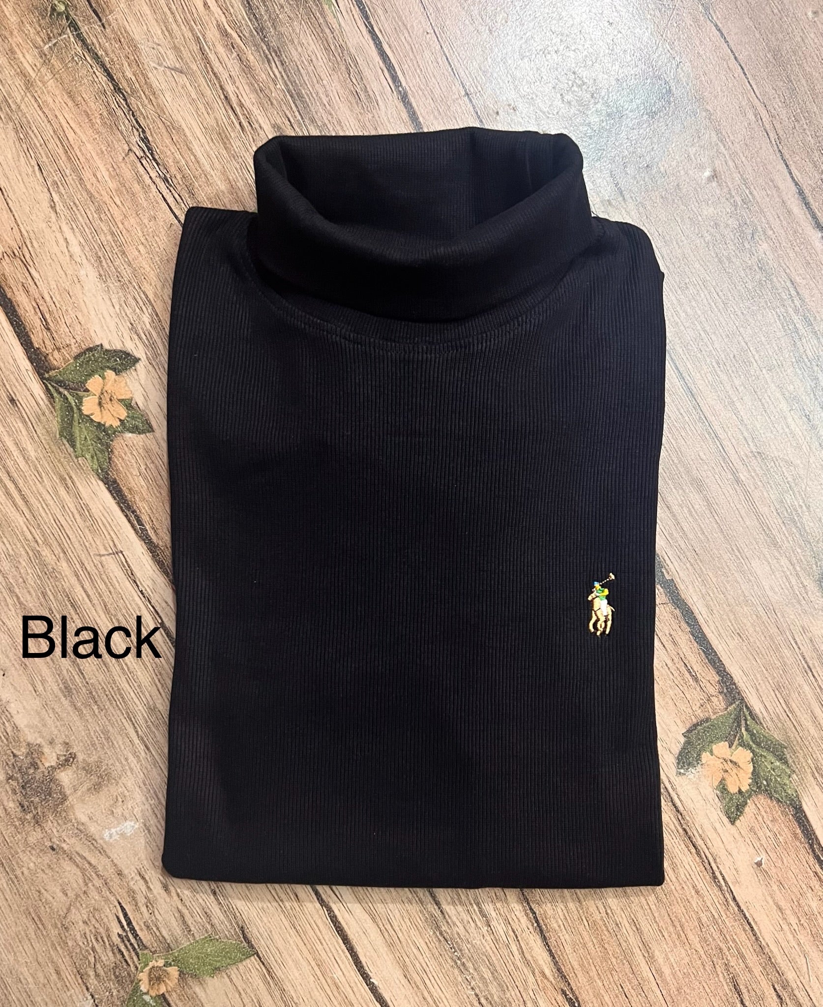 Luxury Winterwear High-GSM Turtleneck Black