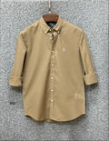 Luxury Linen Blend Solid Shirt with Cane Collar RLS 312
