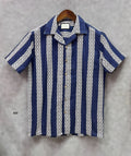 Premium Cuban Collar Bamboo Stripe Shirt GCST 423