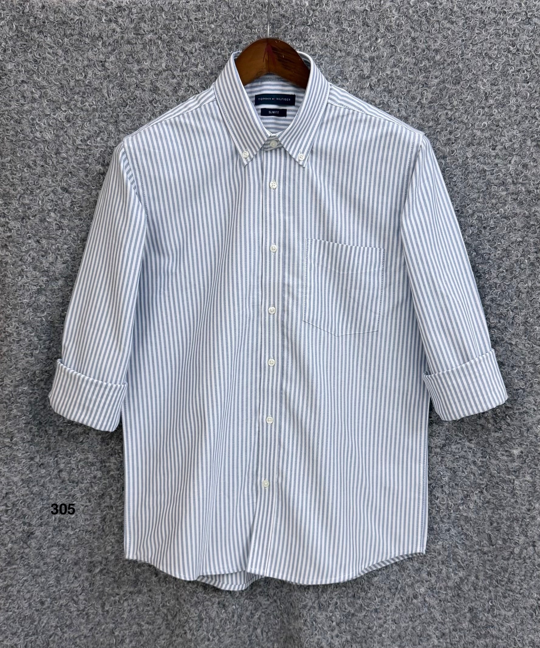 Premium Stripe Full Sleeve Shirt With Pocket | Stripe Shirt | Shirtology Bangladesh