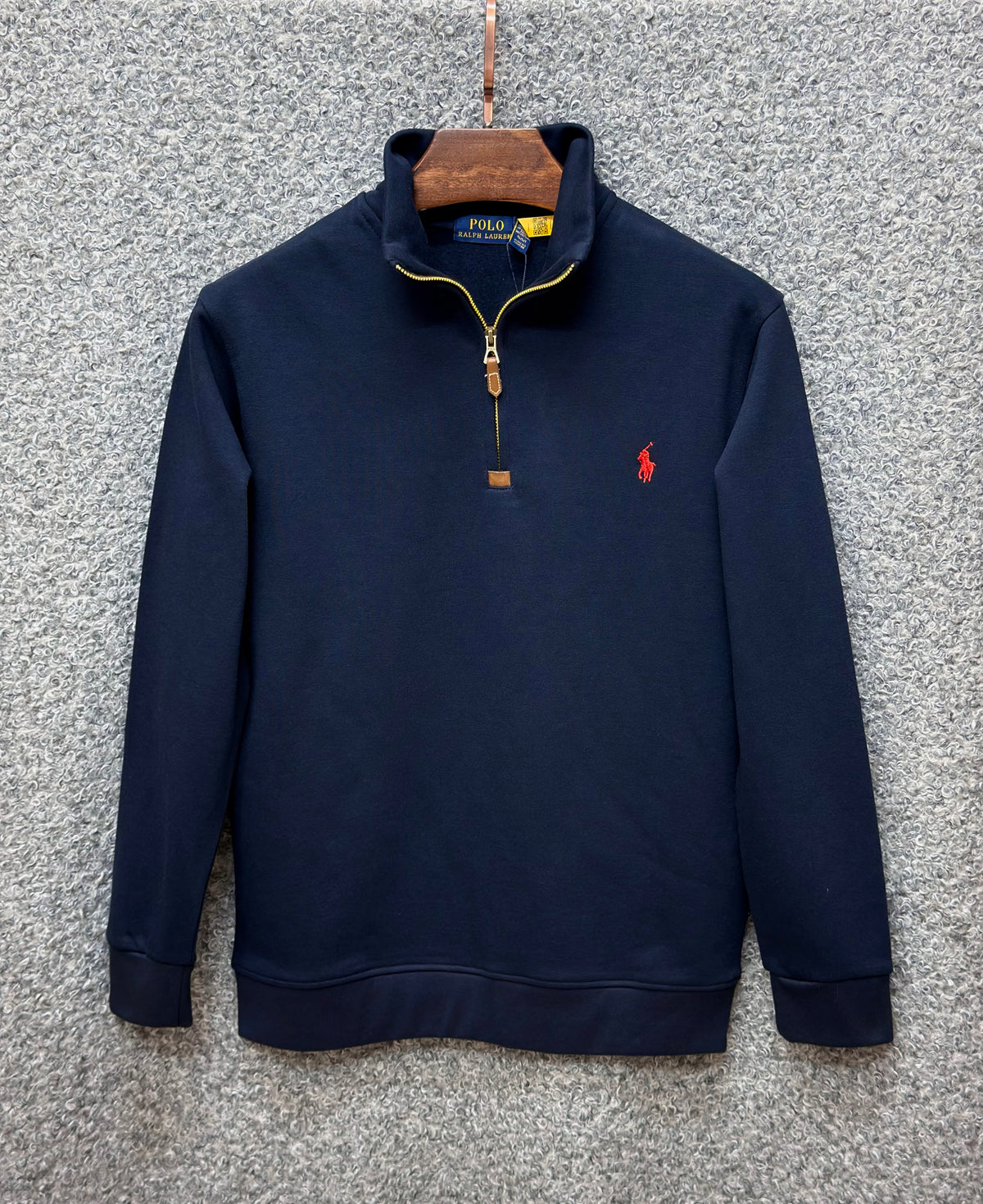 Premium Half Zip Pullover Jacket Navy PLJK 03
