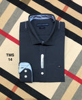 TMS Signature Solid Cotton Shirt formal collar charcoal | Solid Shirt | Shirtology Bangladesh