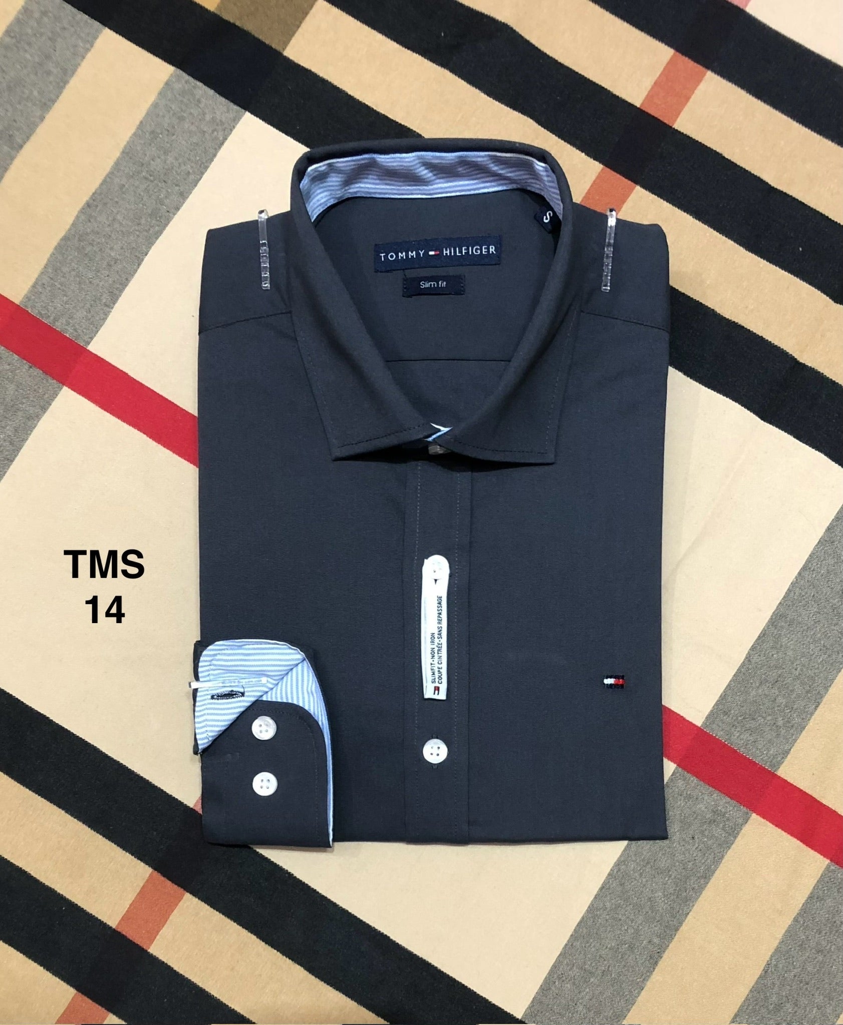TMS Signature Solid Cotton Shirt formal collar charcoal | Solid Shirt | Shirtology Bangladesh