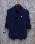 Premium Solid Oxford Cotton Shirt RLS Navy 08 | Solid Shirt | Shirtology Bangladesh