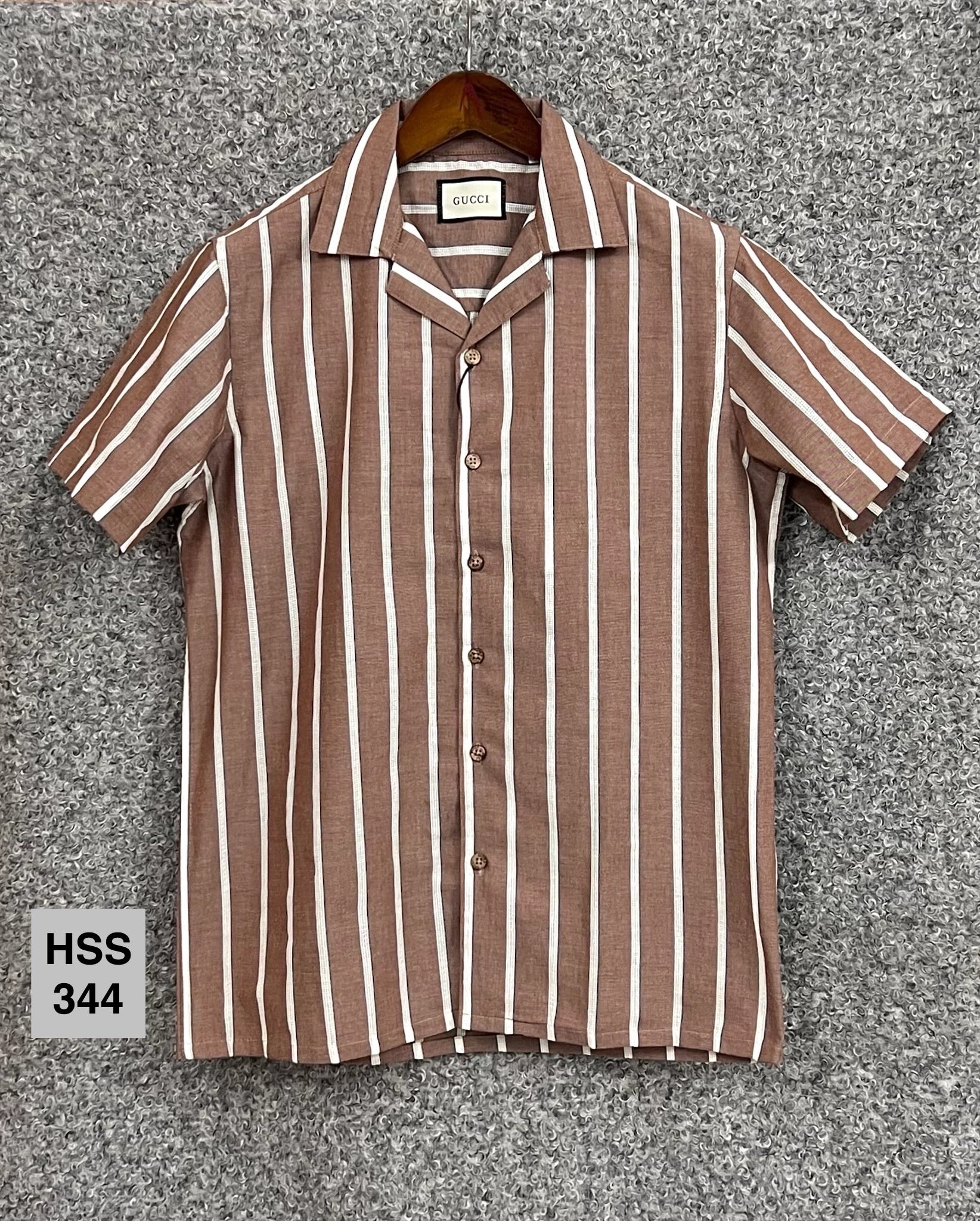 Premium Classic Cuban Collar Stripe Shirt GCST 420/344
