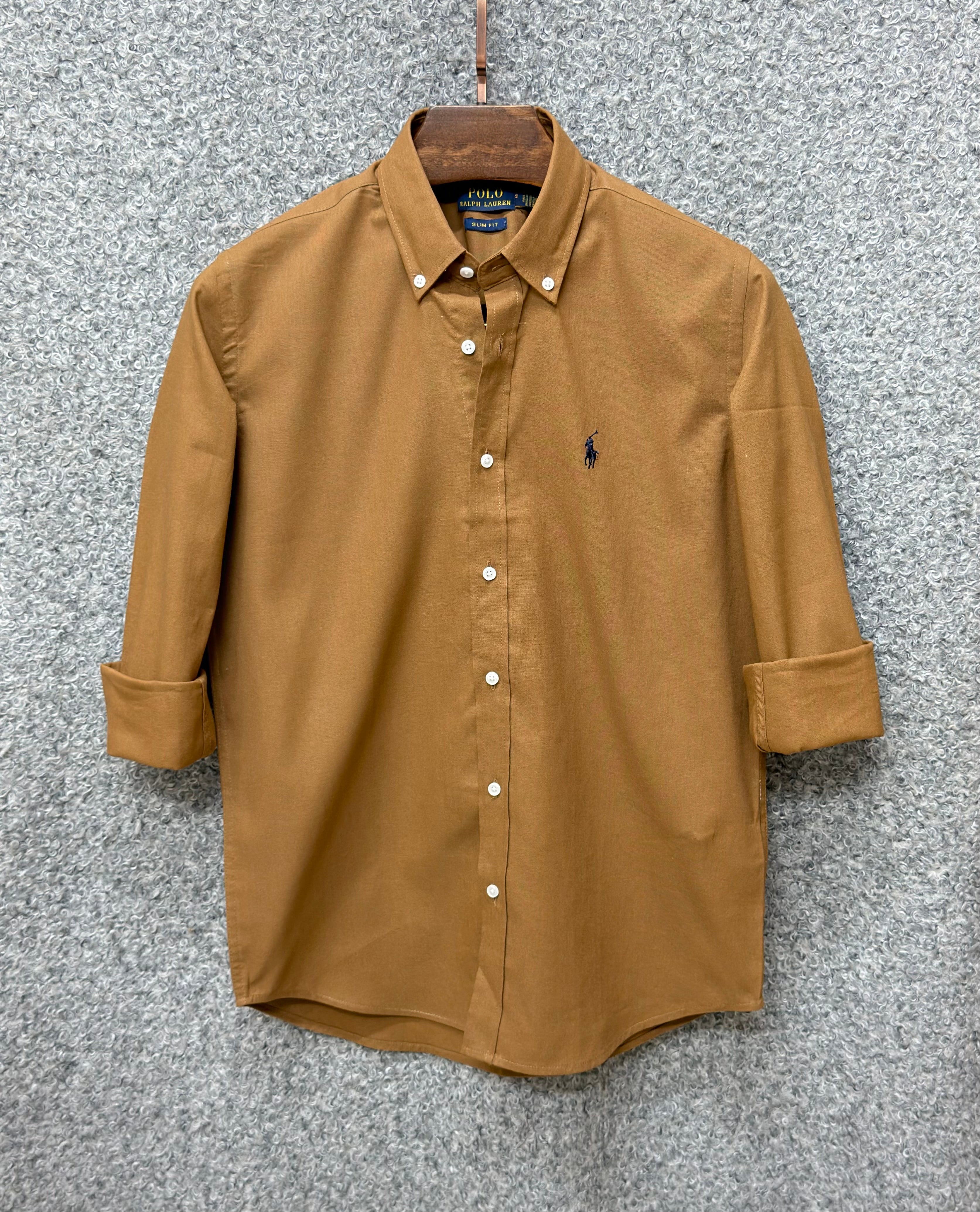 Luxury Linen Blend Solid Shirt with Cane Collar RLS 304