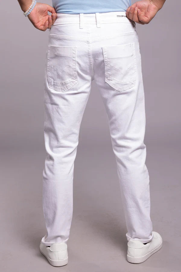 White 5 Pocket Low-Rise Ankle Length Jeans RJ5994A | Denim pant | Shirtology Bangladesh