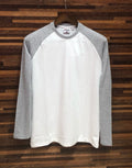 Premium Raglan Full-Sleeve T-Shirt FlLA White & Grey