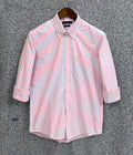 Premium Stripe Full Sleeve Shirt With Pocket | Stripe Shirt | Shirtology Bangladesh