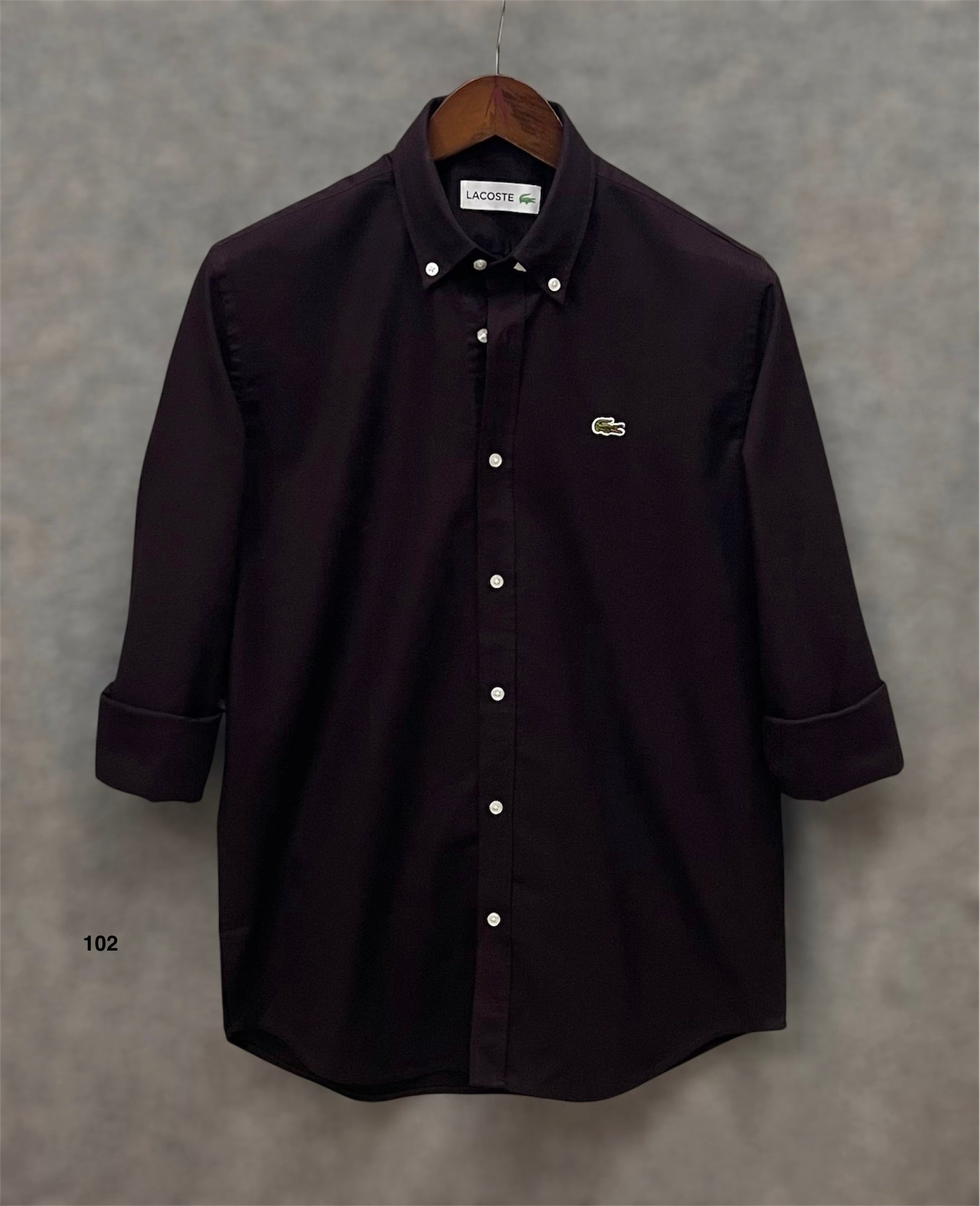 Premium Solid Oxford Cotton Shirt LKS Coffee 102 | Solid Shirt | Shirtology Bangladesh