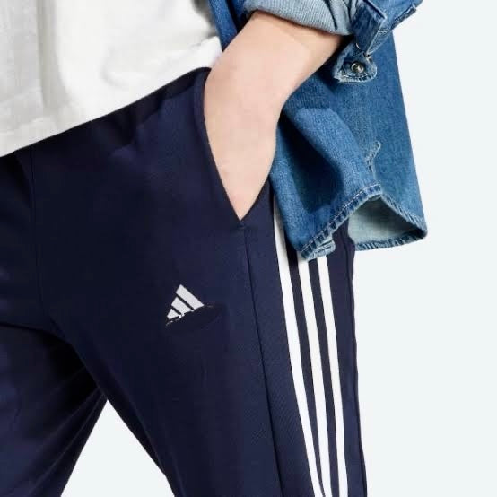 Three Stripe Full Athletic Track Pant Navy white