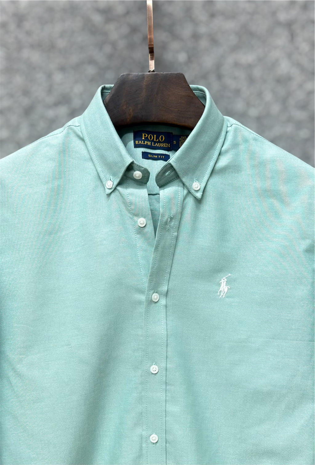 Premium Solid Logo Oxford Cotton Shirt RLS 221