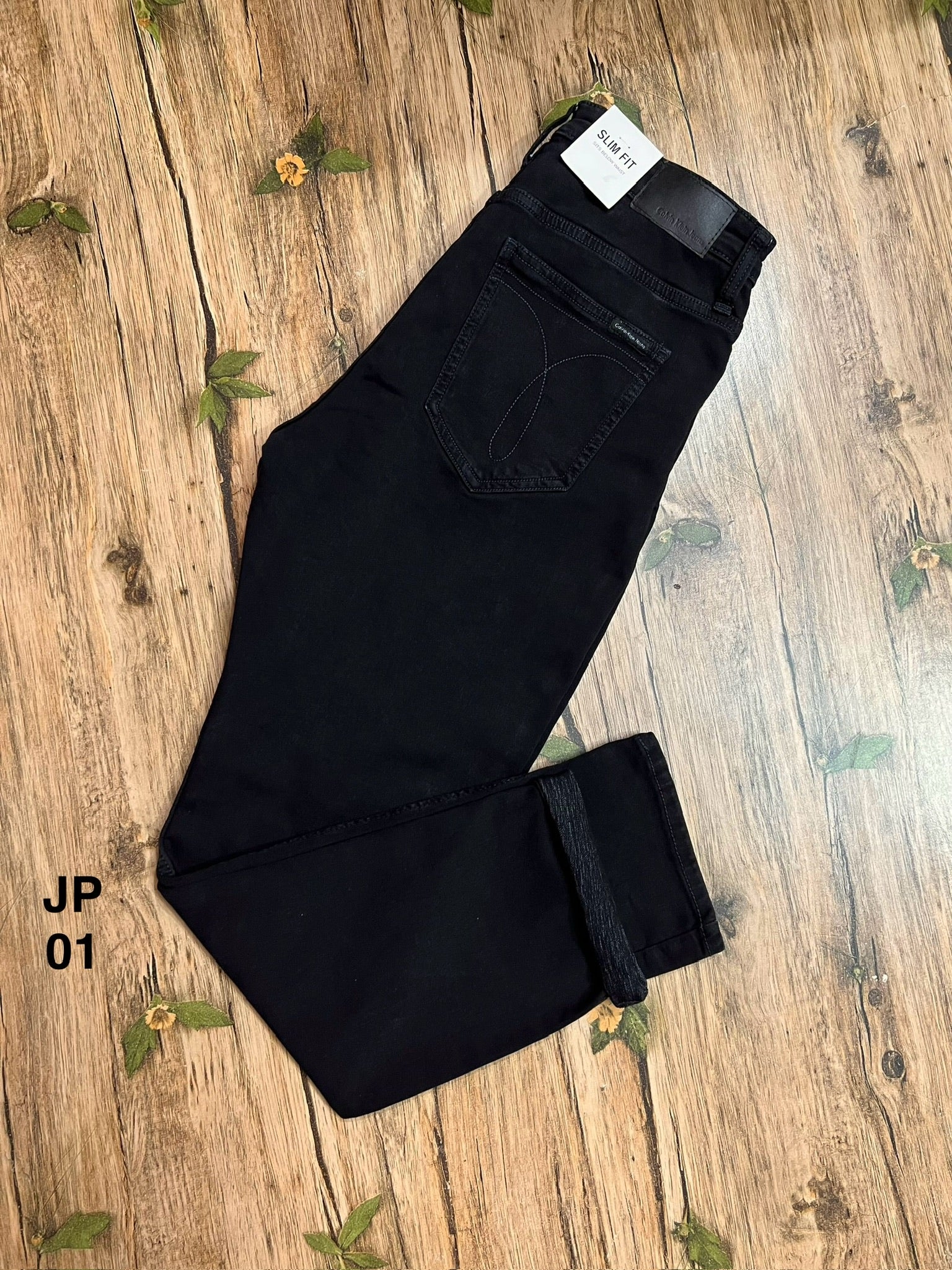 Premium Knit Denim Pant – Slim Fit Semi Narrow DNM Black