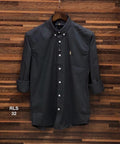 Premium Solid Stretch Cotton Shirt Deep Ash | Solid Shirt | Shirtology Bangladesh