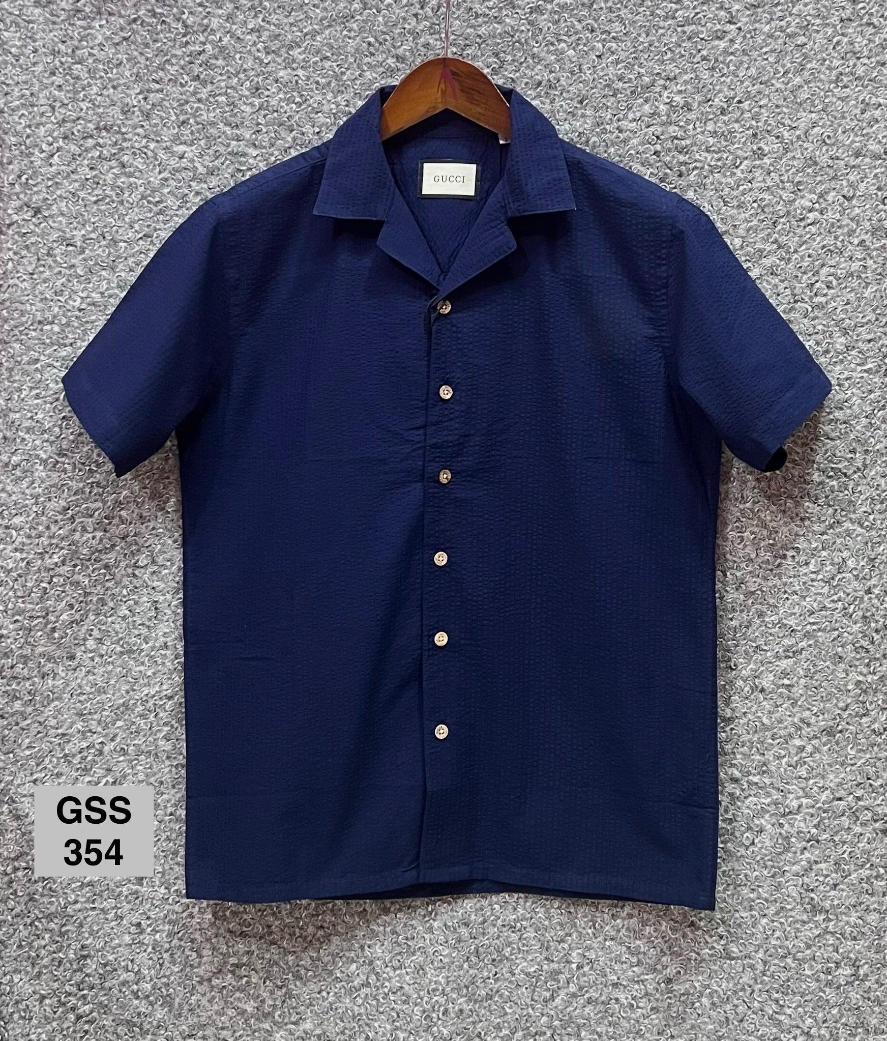 Premium Seersucker Cuban Collar Shirt GCST 354