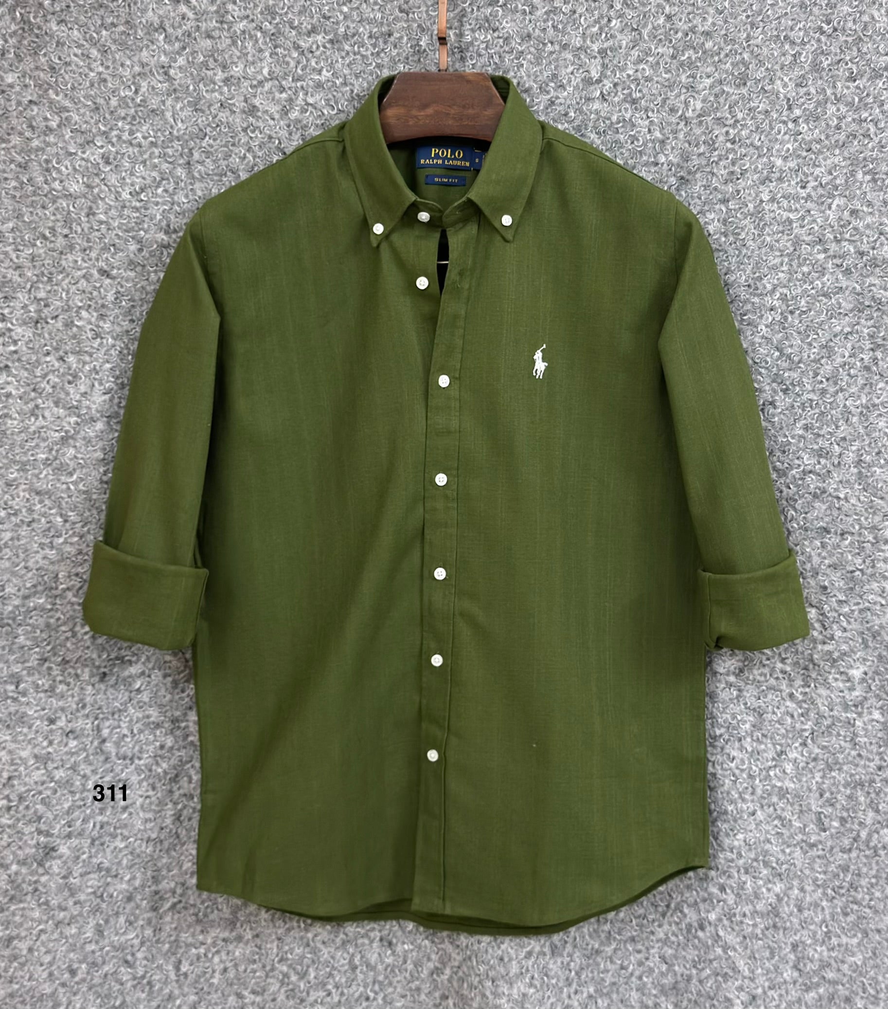 Luxury Linen Blend Solid Shirt with Cane Collar RLS 311