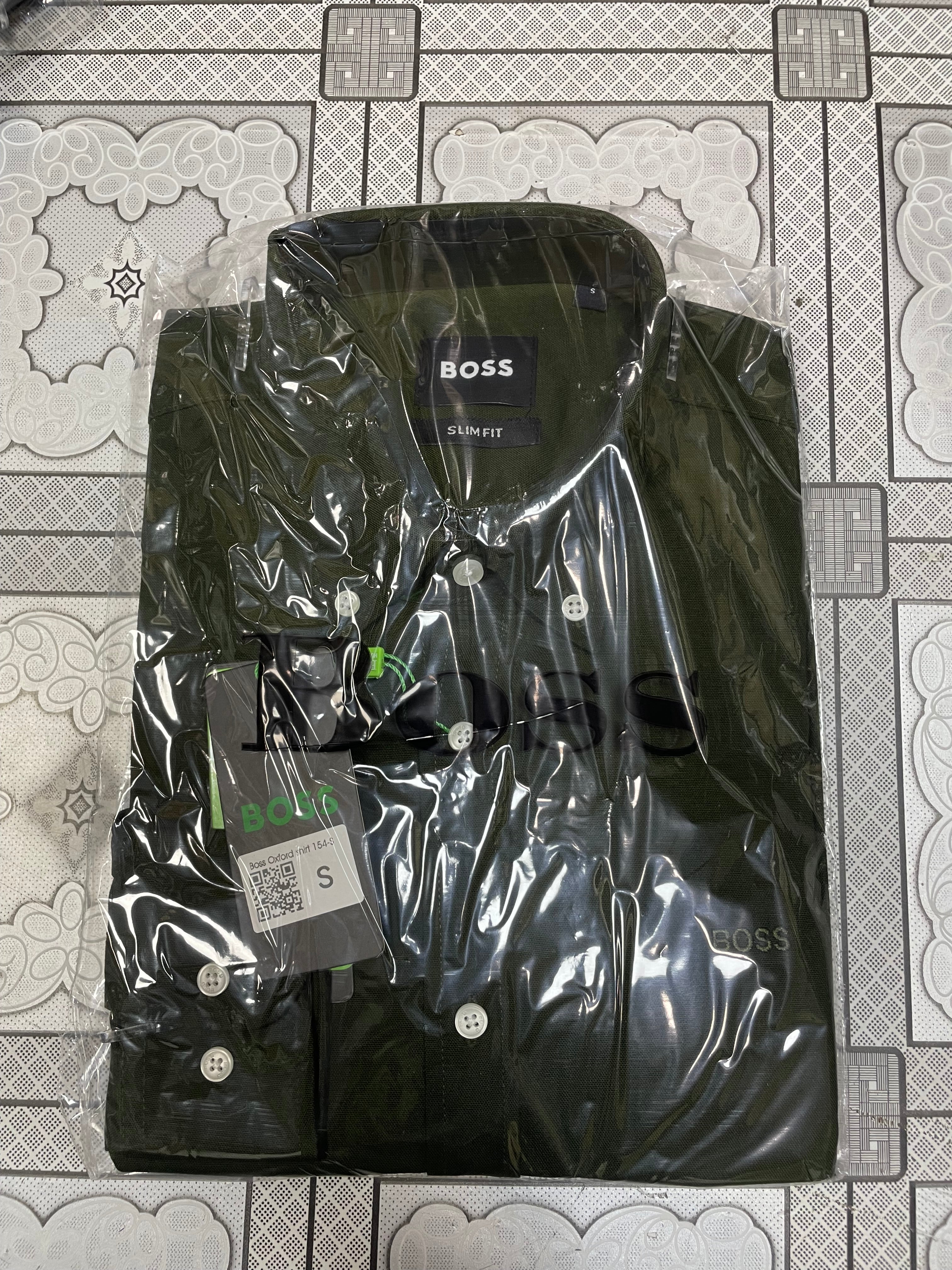 Premium Solid Oxford Cotton Shirt HBS Olive 154