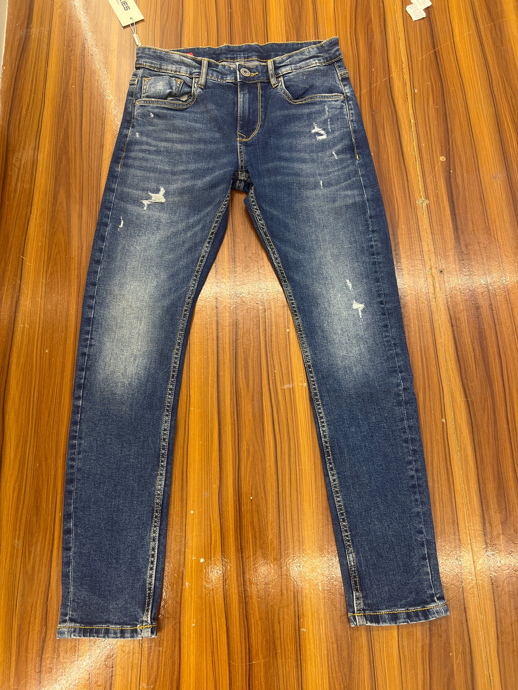 Rookies Denim Tapered Ankle-Length Stretch Jeans - Blue RJ6232 | Denim pant | Shirtology Bangladesh