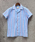 Premium Classic Cuban Collar Stripe Shirt GCST 363