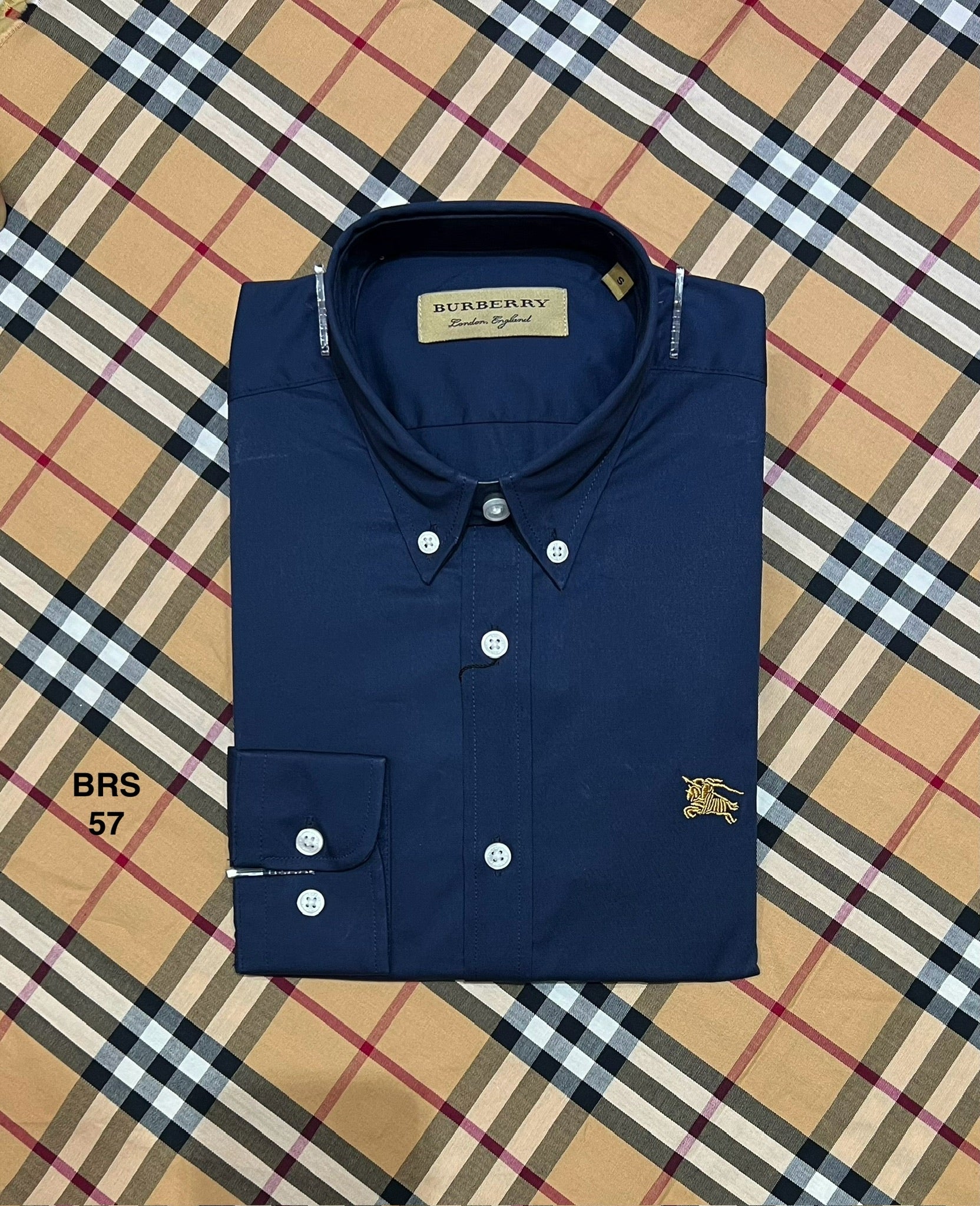 Signature Solid Shirt BRS without contract down button Navy 57 | Shirtology Bangladesh