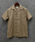 Premium Classic Cuban Collar Stripe Shirt GCST 402