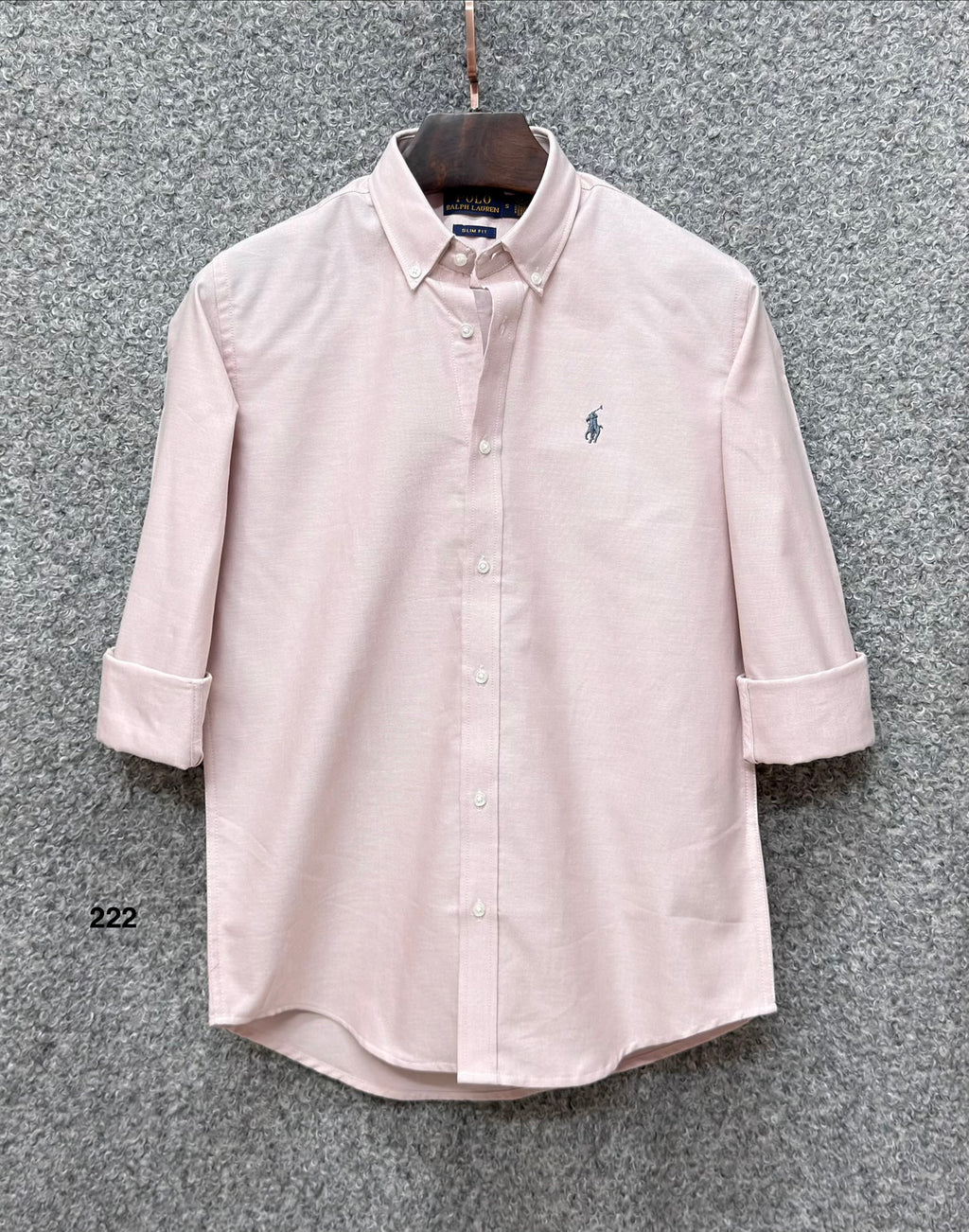 Premium Solid Logo Oxford Cotton Shirt RLS 222