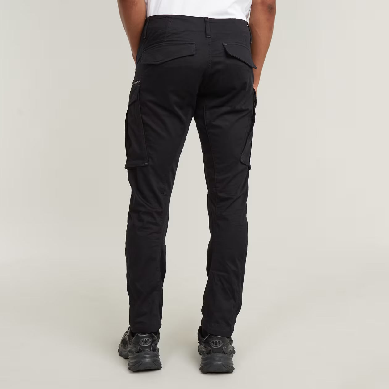 Rovic Zip 3D Tapered Pants Black